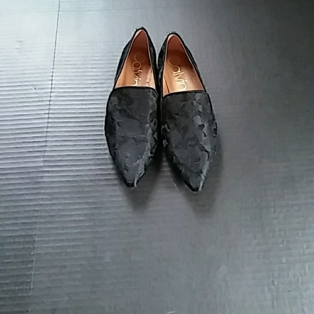 Calvin Klein black suede top Design shoes
